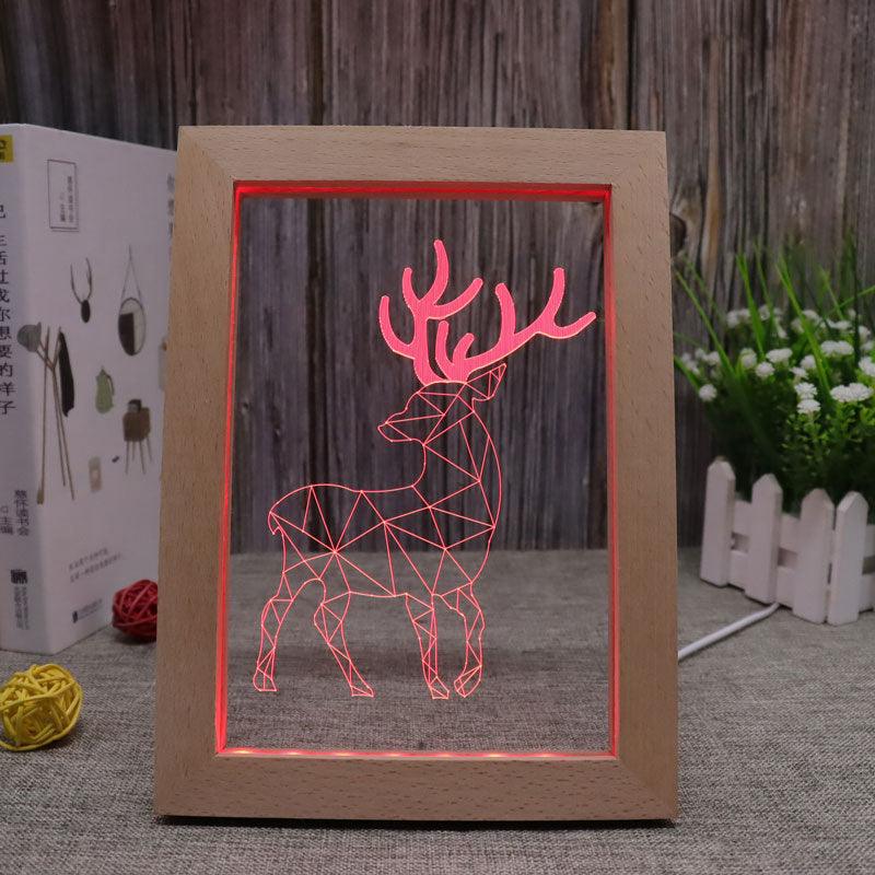 Deer RGB 3D Optical Illusion Lamp-3D Optical Lamp