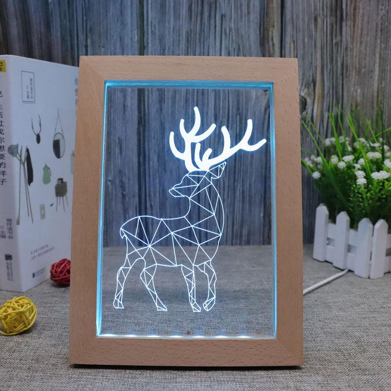 Deer RGB 3D Optical Illusion Lamp-3D Optical Lamp