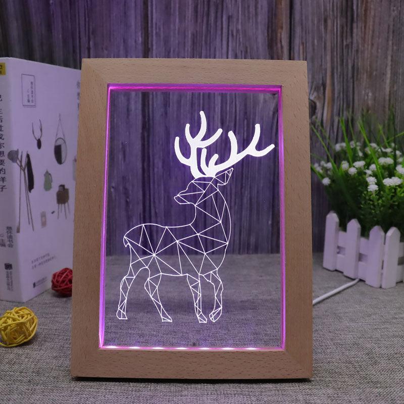 Deer RGB 3D Optical Illusion Lamp-3D Optical Lamp