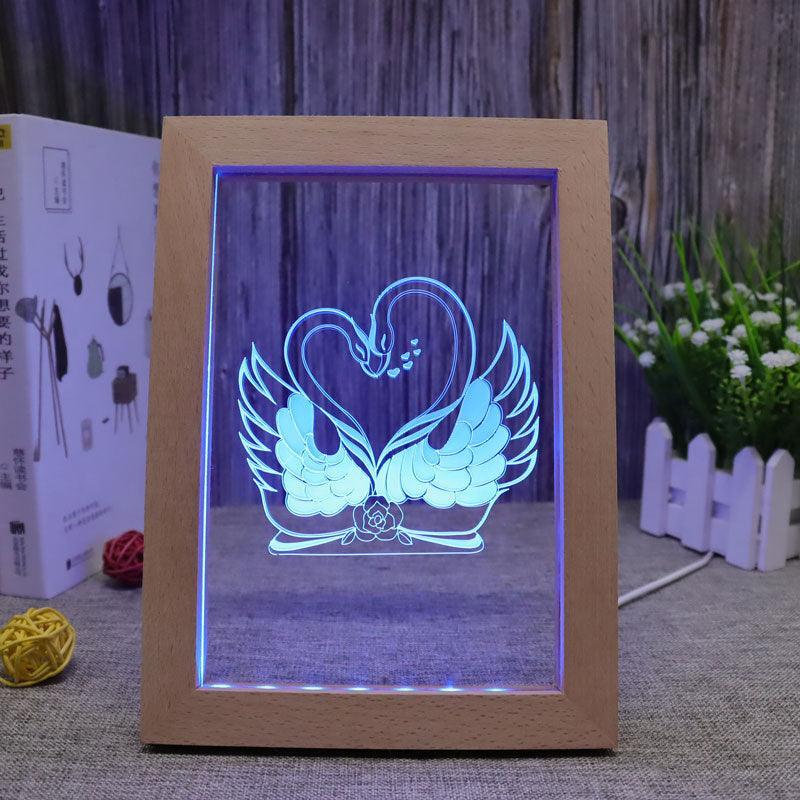 Swans RGB 3D Optical Illusion Lamp - 3D Optical Lamp