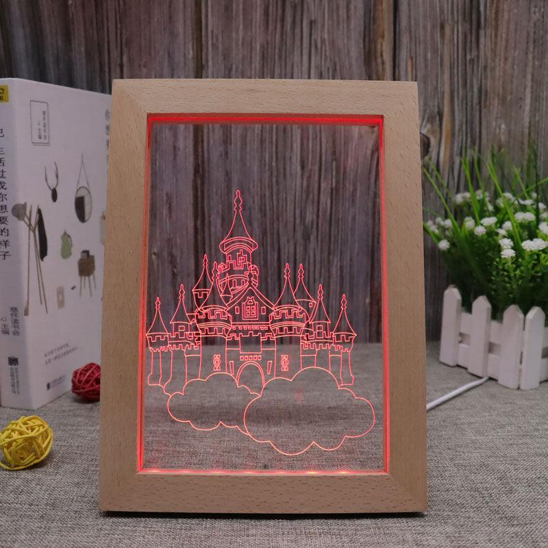 Castle RGB 3D Optical Illusion Lamp-3D Optical Lamp