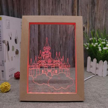 Castle RGB 3D Optical Illusion Lamp - 3D Optical Lamp