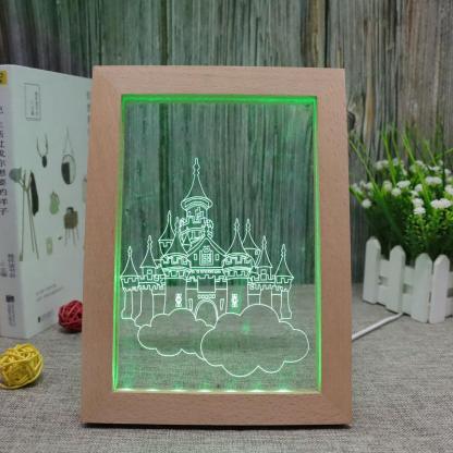 Castle RGB 3D Optical Illusion Lamp - 3D Optical Lamp