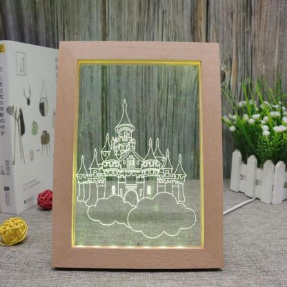 Castle RGB 3D Optical Illusion Lamp - 3D Optical Lamp