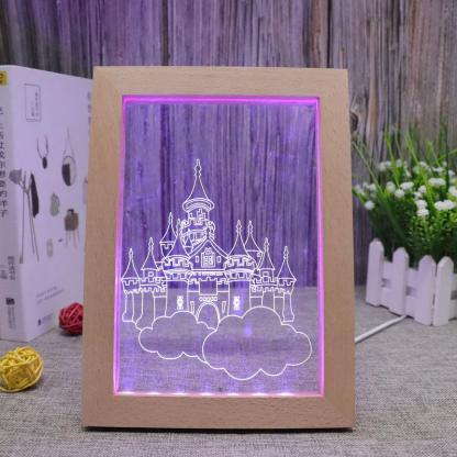 Castle RGB 3D Optical Illusion Lamp - 3D Optical Lamp