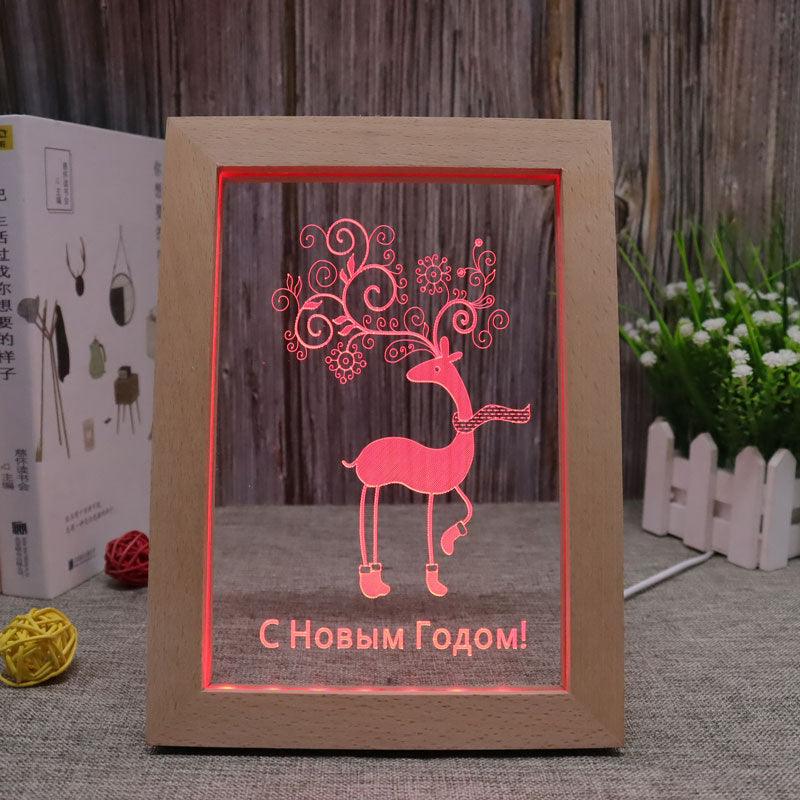 Reindeer 3D Optical Illusion Lamp-3D Optical Lamp