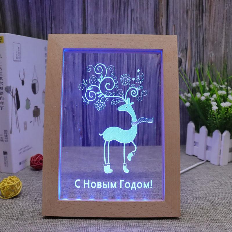 Reindeer 3D Optical Illusion Lamp-3D Optical Lamp