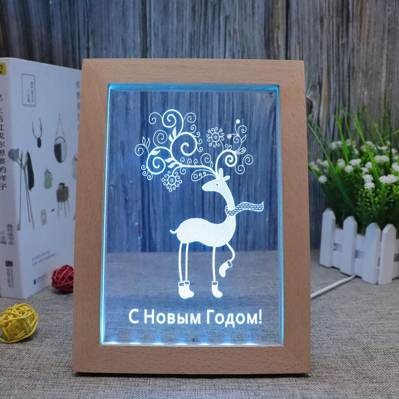 Reindeer 3D Optical Illusion Lamp-3D Optical Lamp