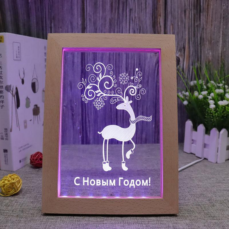 Reindeer 3D Optical Illusion Lamp-3D Optical Lamp