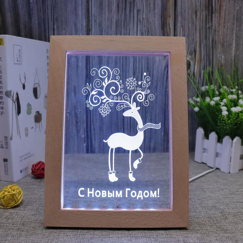 Reindeer 3D Optical Illusion Lamp-3D Optical Lamp