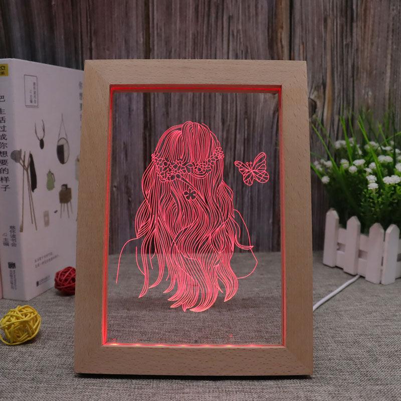 Long Hair RGB 3D Optical Lamp-3D Optical Lamp