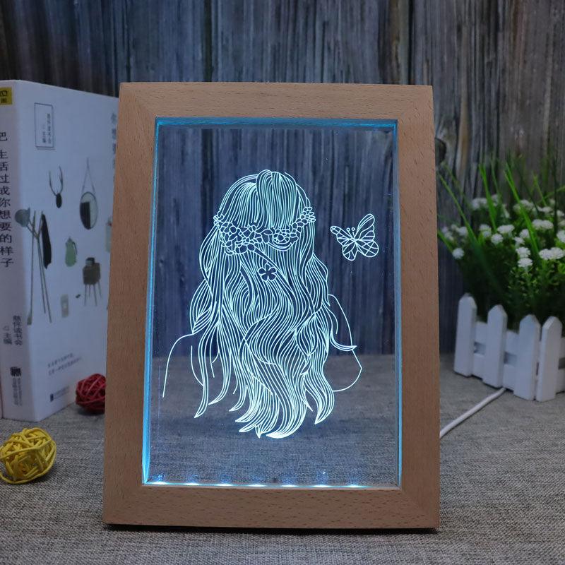 Long Hair RGB 3D Optical Lamp-3D Optical Lamp