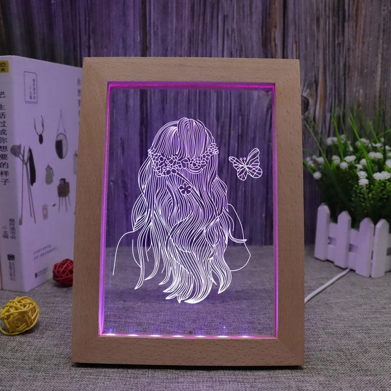 Long Hair RGB 3D Optical Lamp-3D Optical Lamp