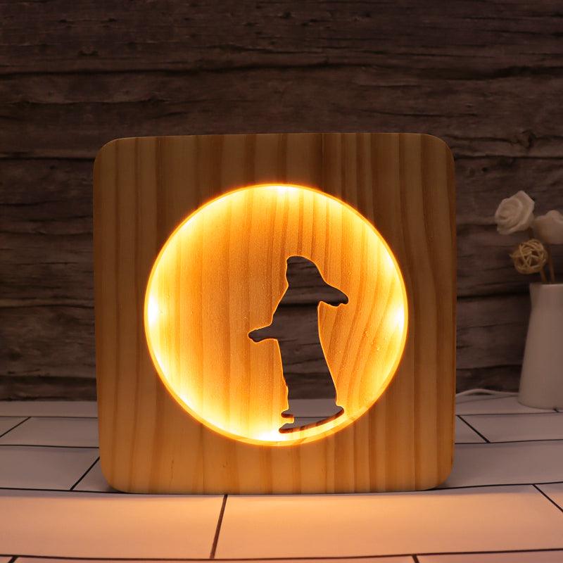 Bunny Hallow 3D Carving Lamp with Illusion Warm LED Light-3D Optical Lamp