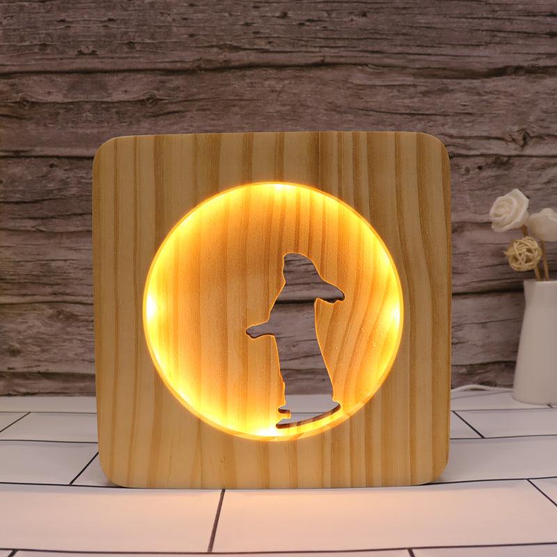 Bunny Hallow 3D Carving Lamp with Illusion Warm LED Light-3D Optical Lamp