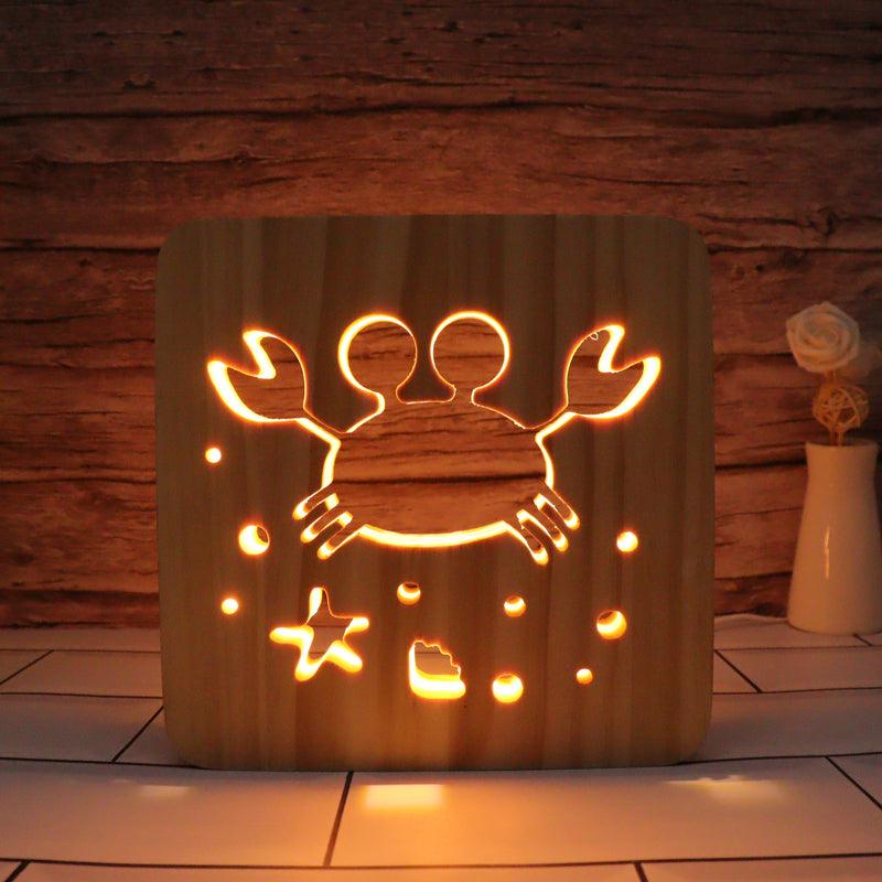 Crab & Night Hallow Carving Lamp - 3D Optical Lamp