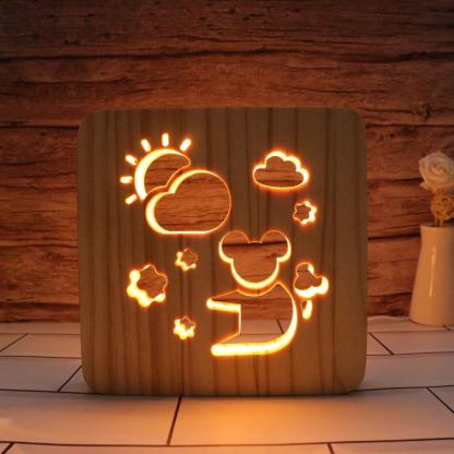 Koala Hallow Carving Lamp - 3D Optical Lamp