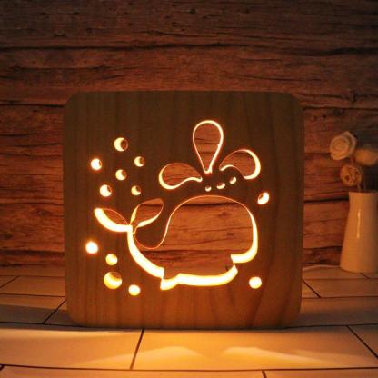 Whale Hallow Carving Lamp - 3D Optical Lamp