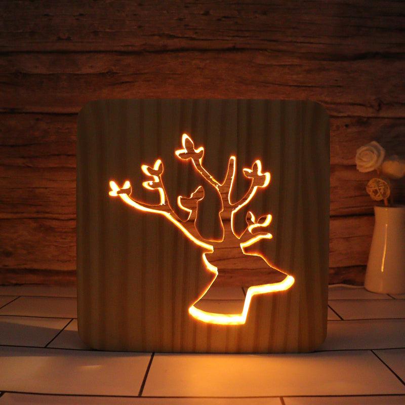 Reindeer Hallow Carving Lamp blends 3D optical illusion-3D Optical Lamp