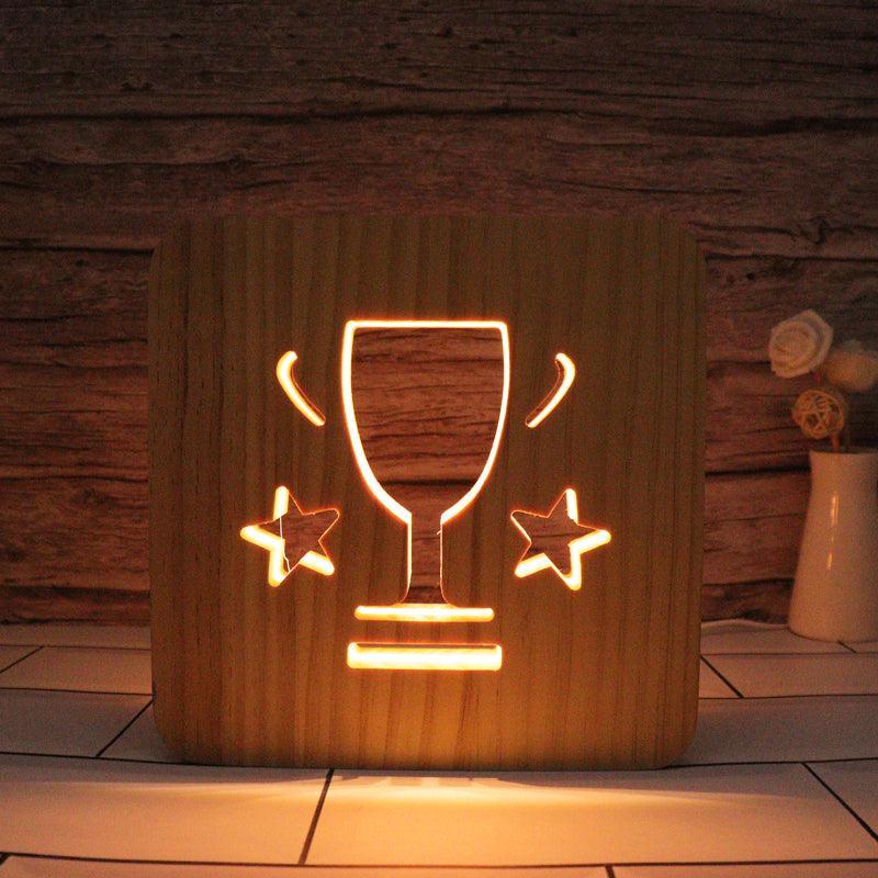 Trophy Hallow Carving Lamp - 3D Optical Lamp