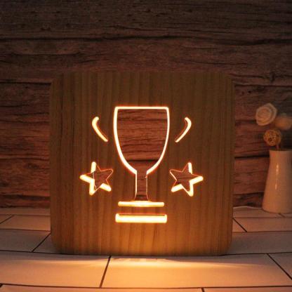 Trophy Hallow Carving Lamp - 3D Optical Lamp