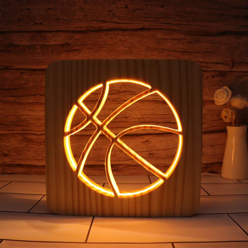 Basketball Hallow Carving Lamp For Stylish Lighting And Decor-3D Optical Lamp