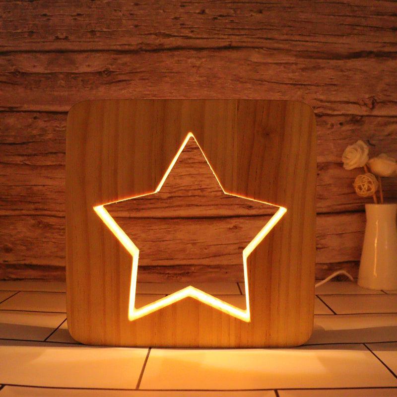 Star Santa Hallow Carving Lamp - 3D Optical Lamp