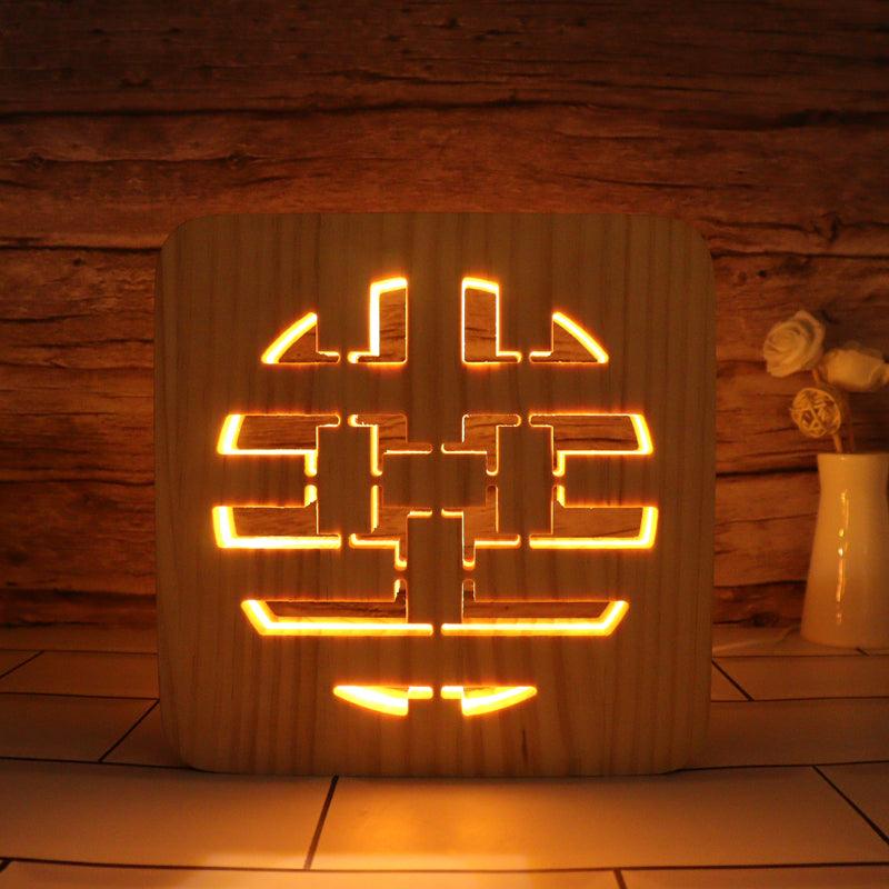 Pattern Santa Hallow Carving Lamp For Christmas And Festivals-3D Optical Lamp