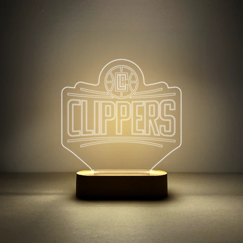 LA Clippers Wooden Lamp Base 