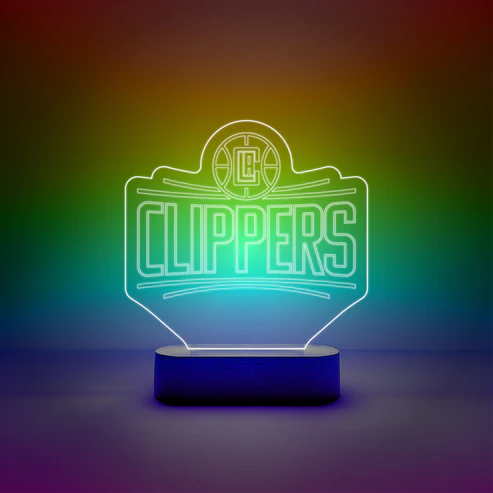 LA Clippers Wooden Lamp Base 