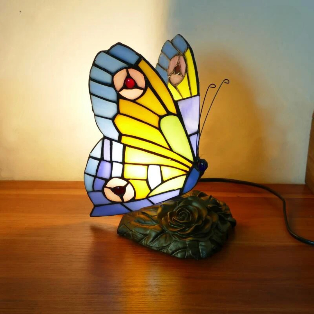 LED Table lamp Tiffany Desk decorate Light Butterfly