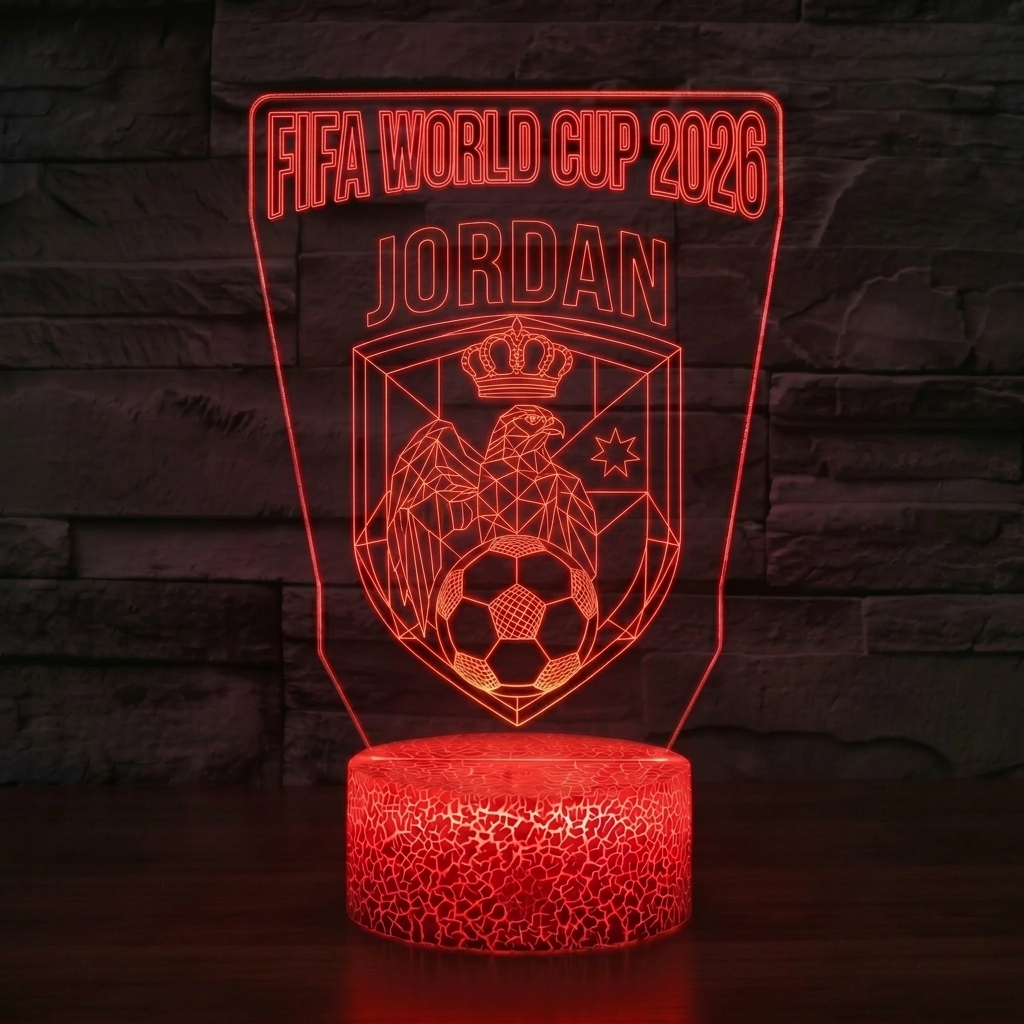 FIFA 2026 Jordan Soccer Sports Themed 3D Optical Lamp