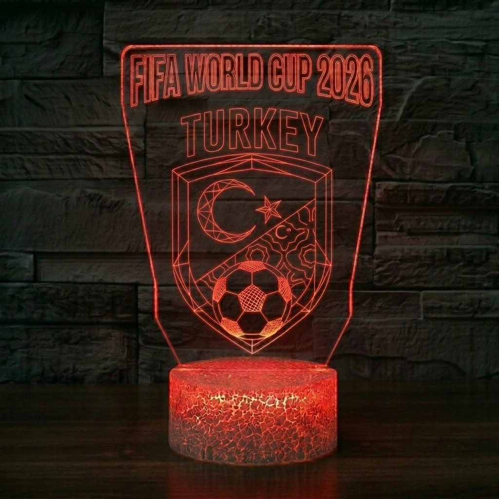 FIFA 2026 Turkey Soccer Sports Themed 3D Optical Lamp
