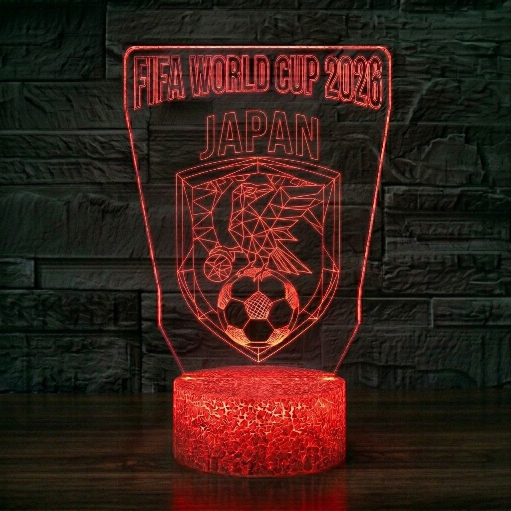 FIFA 2026 Japan Soccer Sports Themed 3D Optical Lamp