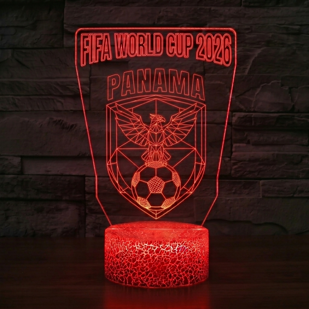 FIFA 2026 Panama Soccer Sports Themed 3D Optical Lamp