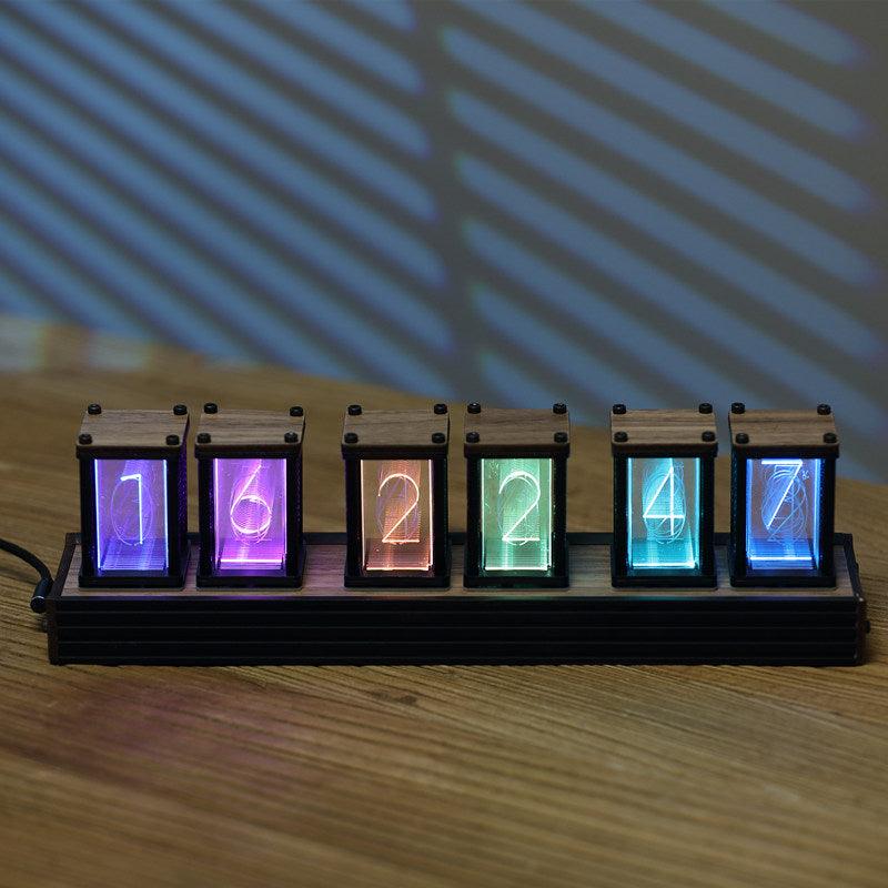 3D Optical Illusion Square Shaped Industrial Wind Clock-3D Optical Lamp
