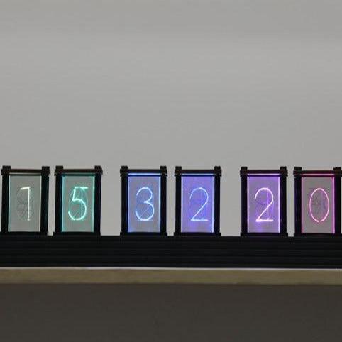 3D Optical Illusion Square Shaped Industrial Wind Clock-3D Optical Lamp