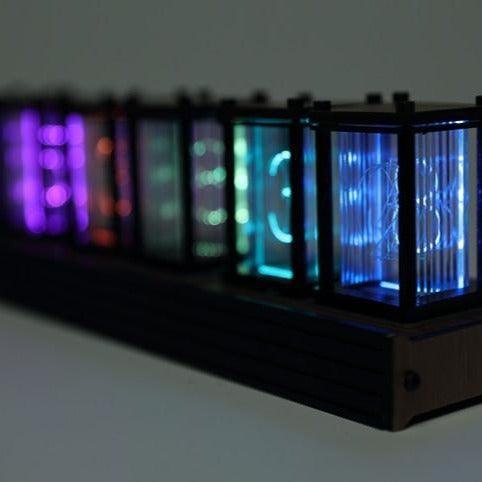 3D Optical Illusion Square Shaped Industrial Wind Clock-3D Optical Lamp