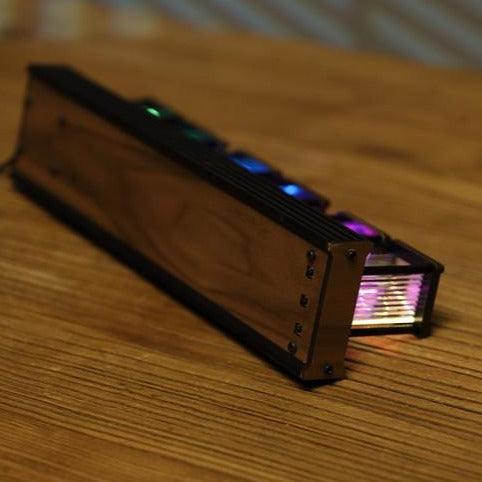 3D Optical Illusion Square Shaped Industrial Wind Clock-3D Optical Lamp