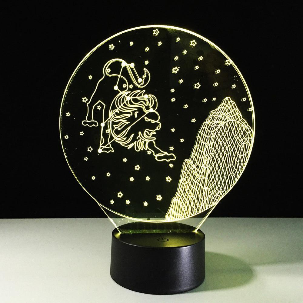 Leo Horoscope 3D Optical Illusion Lamp - 3D Optical Lamp