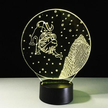 Leo Horoscope 3D Optical Illusion Lamp - 3D Optical Lamp