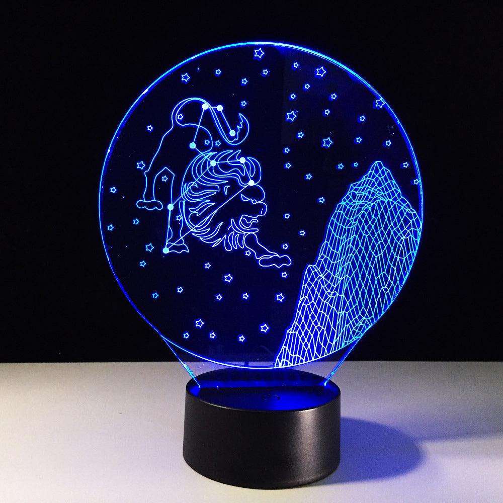 Leo Horoscope 3D Optical Illusion Lamp - 3D Optical Lamp
