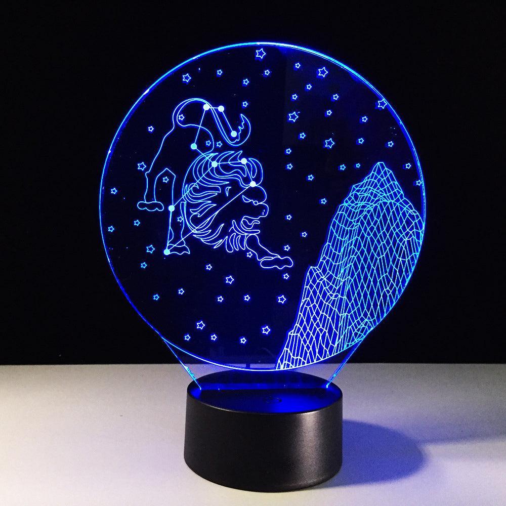 Leo Horoscope 3D Optical Illusion Lamp - 3D Optical Lamp