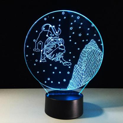 Leo Horoscope 3D Optical Illusion Lamp - 3D Optical Lamp