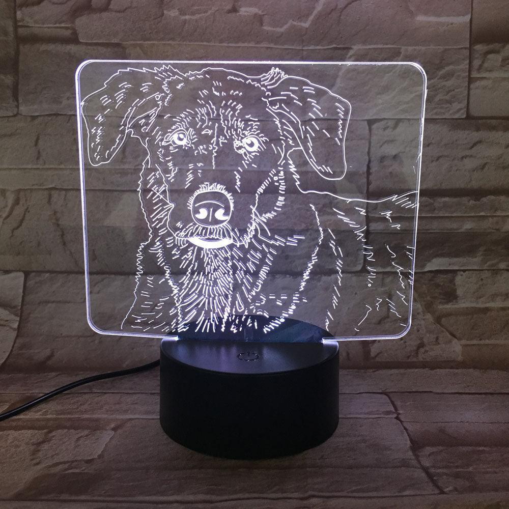 Lovely Golden Retriever 3D Optical Illusion Lamp - 3D Optical Lamp