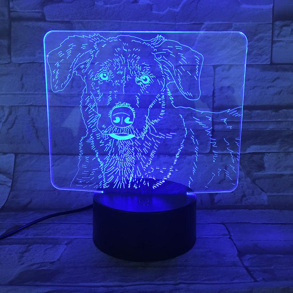 Lovely Golden Retriever 3D Optical Illusion Lamp - 3D Optical Lamp