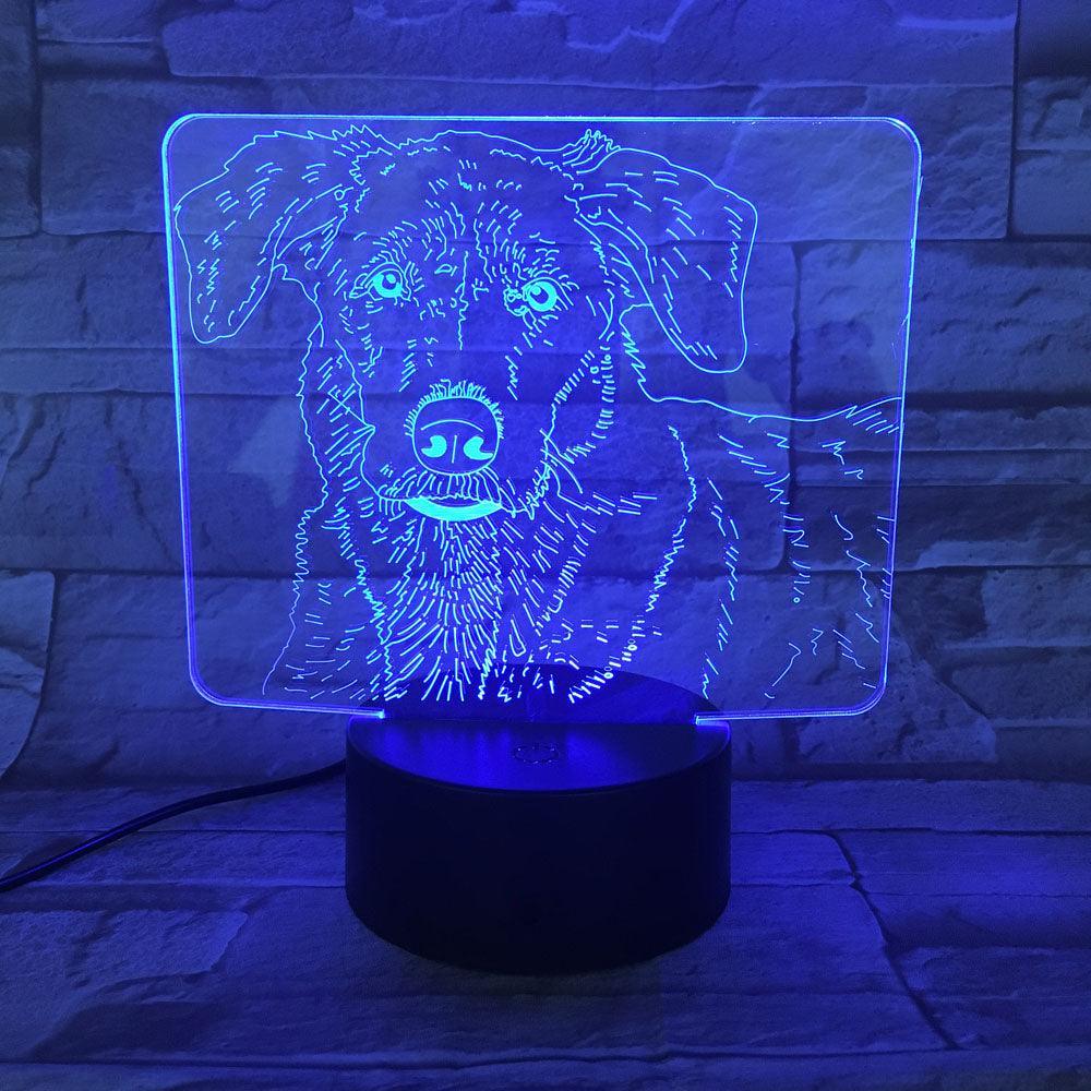 Lovely Golden Retriever 3D Optical Illusion Lamp - 3D Optical Lamp