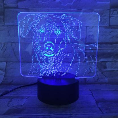Lovely Golden Retriever 3D Optical Illusion Lamp - 3D Optical Lamp