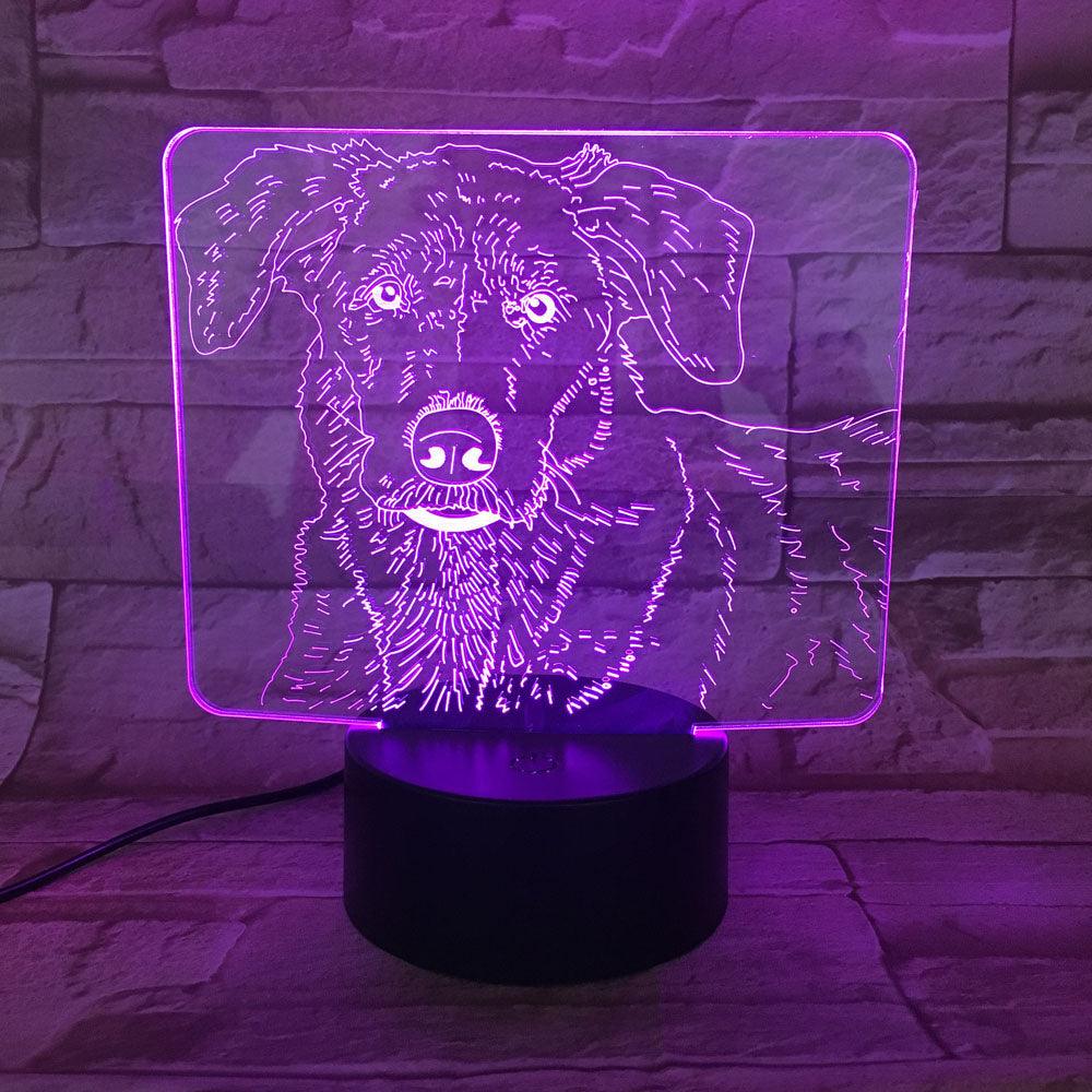 Lovely Golden Retriever 3D Optical Illusion Lamp - 3D Optical Lamp