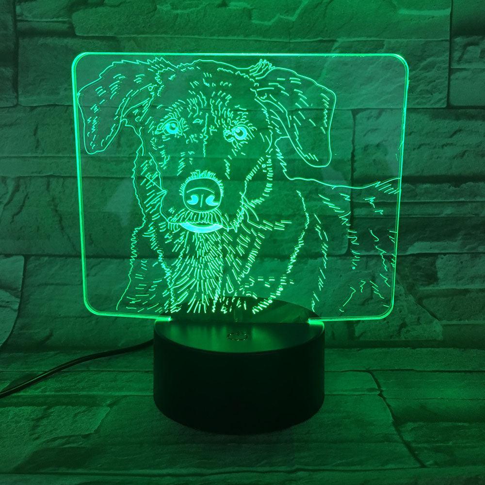 Lovely Golden Retriever 3D Optical Illusion Lamp - 3D Optical Lamp
